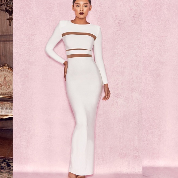 House Of CB, 'Conastanza' White Bandage Maxi Dress, Size S **FIRM PRICE** - Picture 3 of 12